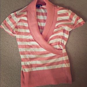 Warm pink wrap top